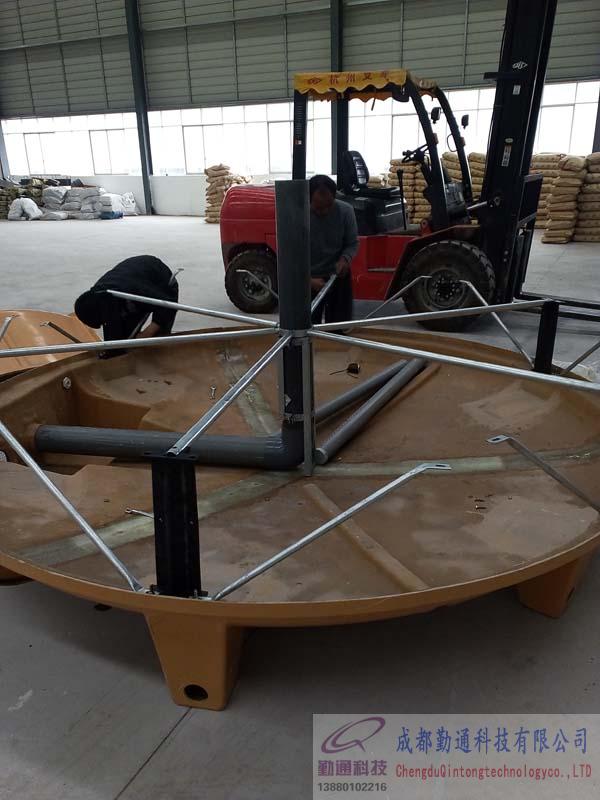 圓形逆流式冷卻塔安裝現(xiàn)場(chǎng)