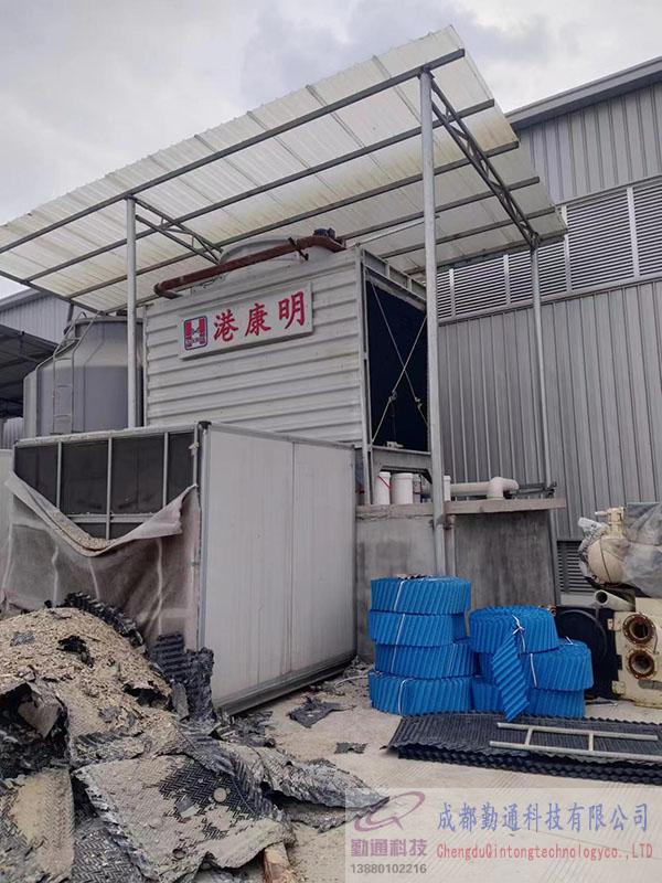 四川德陽(yáng)羅江冷卻塔填料更換現(xiàn)場(chǎng)